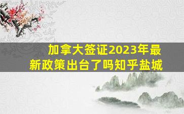 加拿大签证2023年最新政策出台了吗知乎盐城