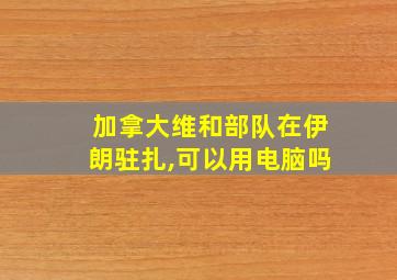 加拿大维和部队在伊朗驻扎,可以用电脑吗