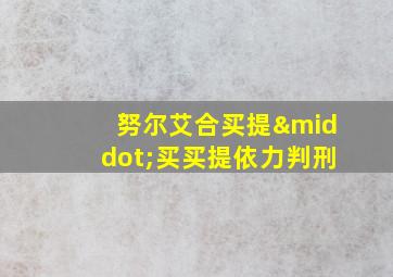 努尔艾合买提·买买提依力判刑