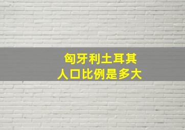 匈牙利土耳其人口比例是多大