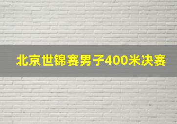 北京世锦赛男子400米决赛