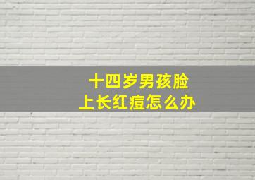 十四岁男孩脸上长红痘怎么办