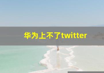 华为上不了twitter