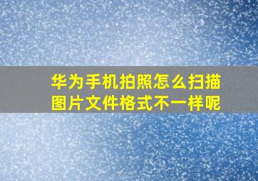 华为手机拍照怎么扫描图片文件格式不一样呢