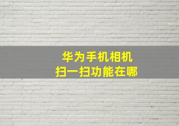 华为手机相机扫一扫功能在哪