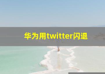 华为用twitter闪退