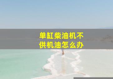 单缸柴油机不供机油怎么办