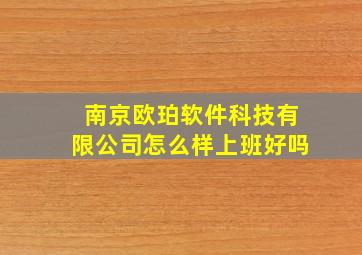 南京欧珀软件科技有限公司怎么样上班好吗