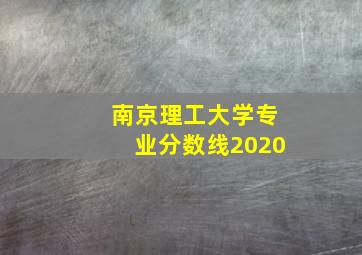 南京理工大学专业分数线2020