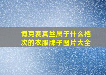 博克赛真丝属于什么档次的衣服牌子图片大全