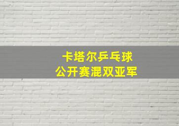 卡塔尔乒乓球公开赛混双亚军