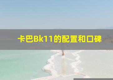 卡巴Bk11的配置和口碑