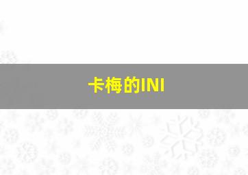 卡梅的INI