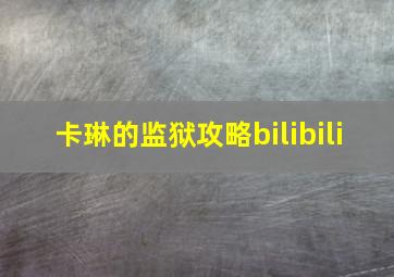 卡琳的监狱攻略bilibili