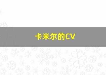 卡米尔的CV