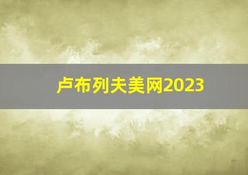 卢布列夫美网2023