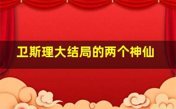 卫斯理大结局的两个神仙