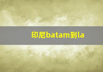 印尼batam到la