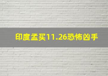 印度孟买11.26恐怖凶手