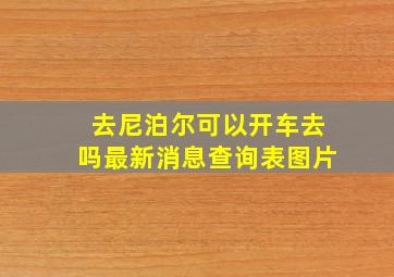 去尼泊尔可以开车去吗最新消息查询表图片