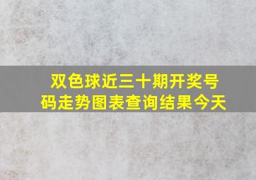 双色球近三十期开奖号码走势图表查询结果今天