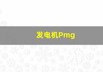 发电机Pmg