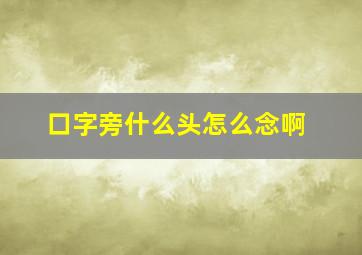 口字旁什么头怎么念啊