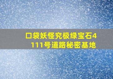 口袋妖怪究极绿宝石4111号道路秘密基地