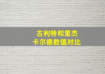 古利特和里杰卡尔德数值对比