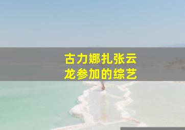 古力娜扎张云龙参加的综艺