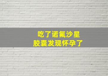 吃了诺氟沙星胶囊发现怀孕了