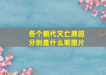 各个朝代灭亡原因分别是什么呢图片