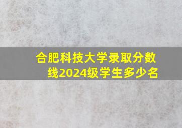 合肥科技大学录取分数线2024级学生多少名