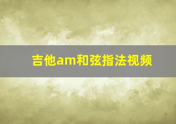 吉他am和弦指法视频