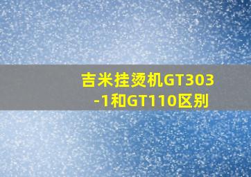 吉米挂烫机GT303-1和GT110区别