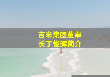 吉米集团董事长丁俊晖简介