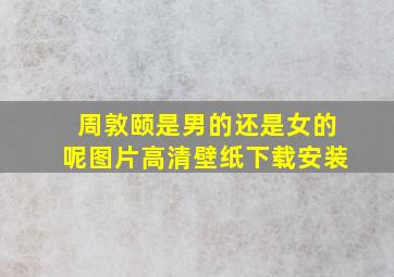 周敦颐是男的还是女的呢图片高清壁纸下载安装