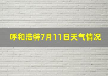 呼和浩特7月11日天气情况