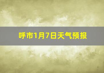 呼市1月7日天气预报