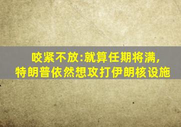 咬紧不放:就算任期将满,特朗普依然想攻打伊朗核设施