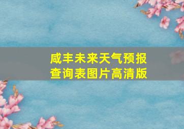 咸丰未来天气预报查询表图片高清版