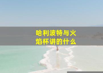 哈利波特与火焰杯讲的什么