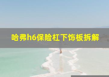 哈弗h6保险杠下饰板拆解