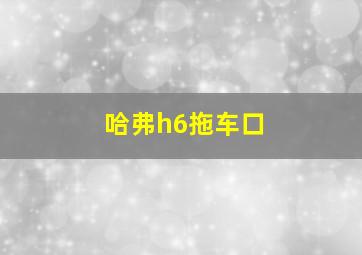 哈弗h6拖车口