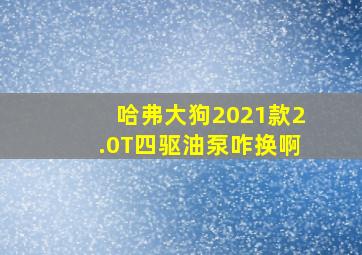 哈弗大狗2021款2.0T四驱油泵咋换啊