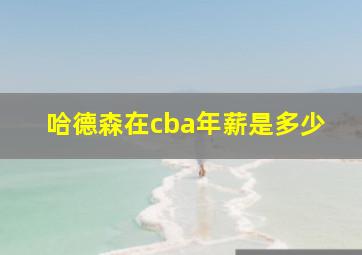 哈德森在cba年薪是多少