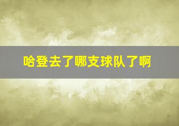 哈登去了哪支球队了啊