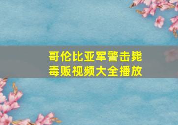 哥伦比亚军警击毙毒贩视频大全播放