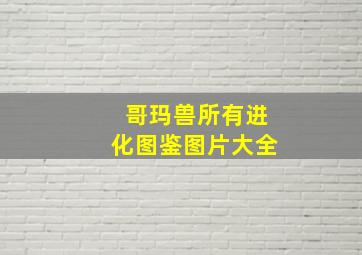 哥玛兽所有进化图鉴图片大全