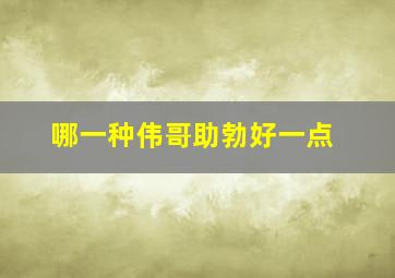 哪一种伟哥助勃好一点